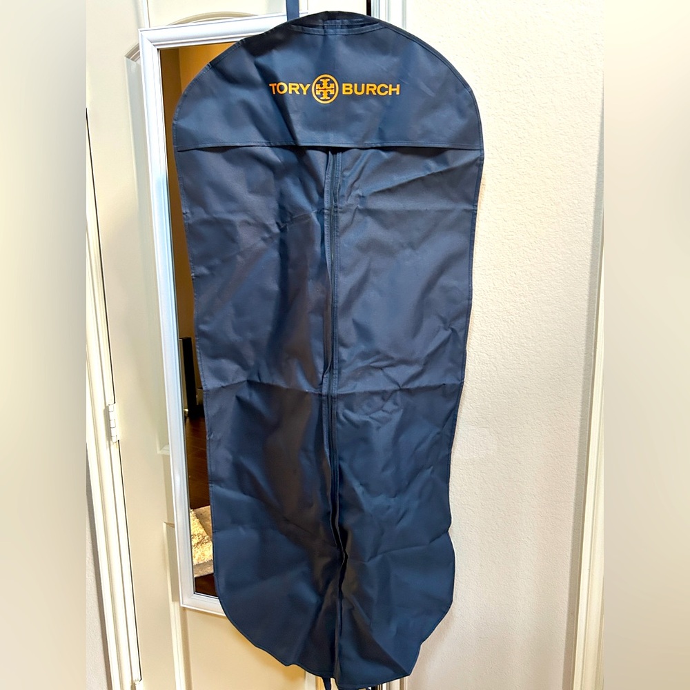 Tory Burch Dark Blue Garment Bag with Gold Logo
